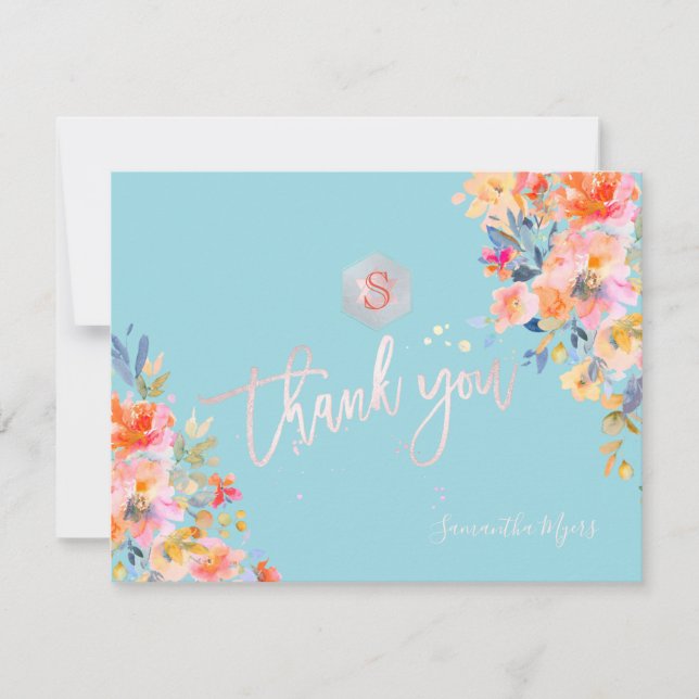 PixDezines Garden Roses  Mitzvah Thank You✡ RSVP Card (Front)