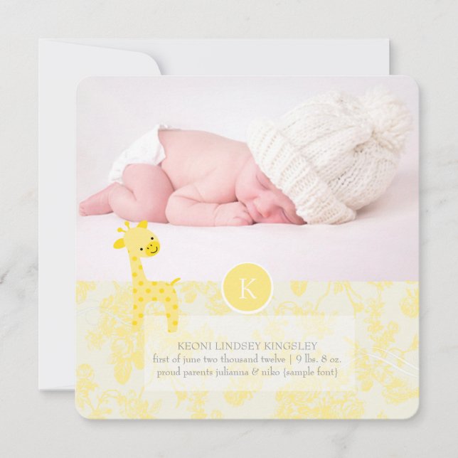 PixDezines giraffe+toile Announcement (Front)