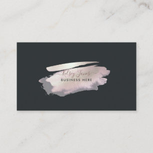 PixDezines Glam Pink+Silver   Blush+Navy Blue Business Card