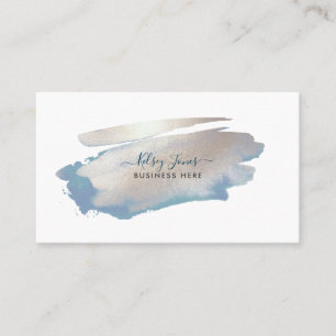 PixDezines Glam Platinum+Ocean Blue Business Card