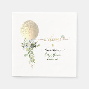 PixDezines Glitter Balloon Any Event Welcome Napkin