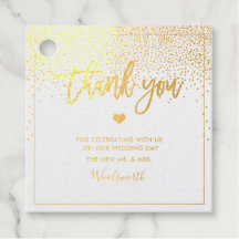 PixDezines Gold Foil Confetti Modern Script