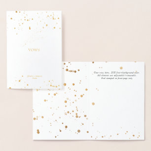 PixDezines Gold Luxe Calligraphy Her Vows Foil Card