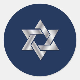 PixDezines gold star of david/DIY background Classic Round Sticker