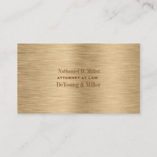 PixDezines gold tone brushed steel/DIY fonts+colou Business Card