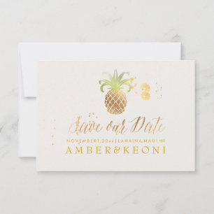 PixDezines Golden Pineapple/save our date Save The Date