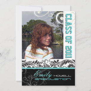 PixDezines Graduation, Bellissimo Damask Invitation