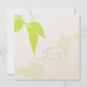 PixDezines green foliage/diy background colour Invitation
