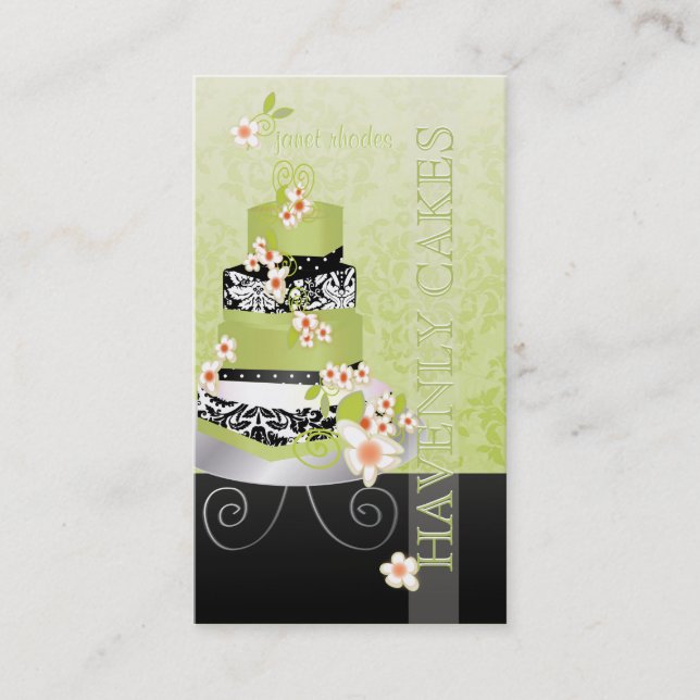 PixDezines green tea fondant cake/diy colour Business Card (Front)