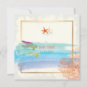 PixDezines green turtles+maui coral+star fish