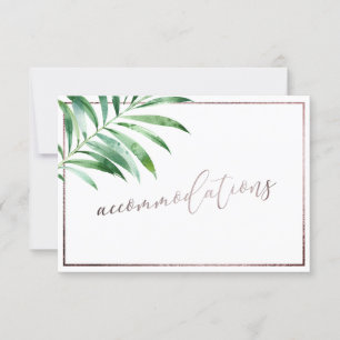 PixDezines Greenery Palm Fronds Accommodations RSVP Card