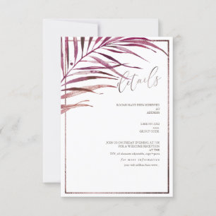 PixDezines Greenery Palm Fronds Details RSVP Card