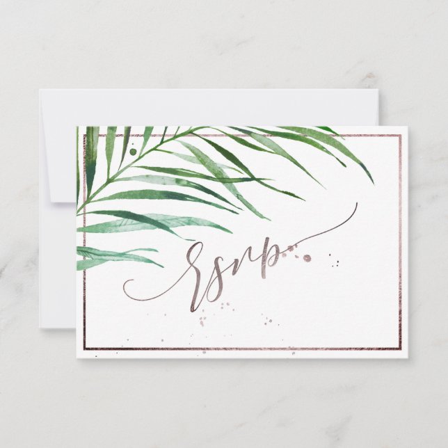 PixDezines Greenery Palm Fronds RSVP (Front)