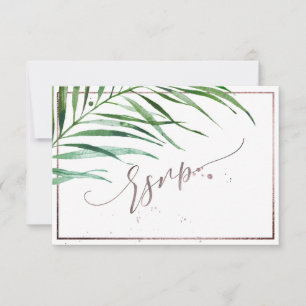 PixDezines Greenery Palm Fronds RSVP Card