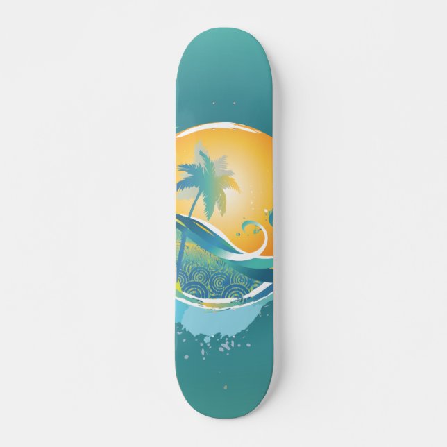 PixDezines Grunge Aloha ♥♥♥♥ Skateboard (Front)