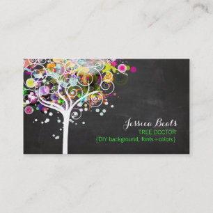 PixDezines Grunge Tree/chalkboard Business Card