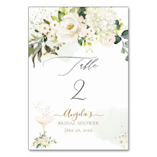 PixDezines H2 Alabaster Roses Hydrangea Table Number