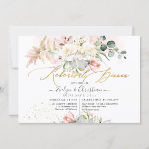 PixDezines H2 Blush Alabaster Roses Rehearsal Invitation