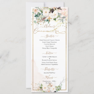 PixDezines H2 Blush Roses First Holy Communion Invitation