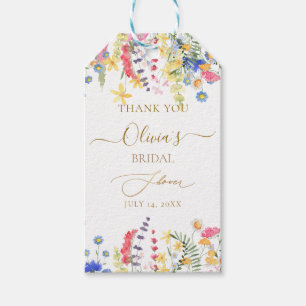 PixDezines H2 Delicate Wild Flowers Bridal Shower Gift Tags