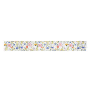 PixDezines H2 Delicate Wild Flowers Satin Ribbon