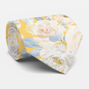 PixDezines H2 Dusty Blue Roses Tie