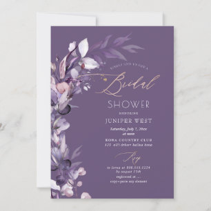 PixDezines H2 Dusty Purple Eucalyptus Invitation