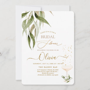PixDezines H2 Eucalyptus Greenery Bridal Shower Invitation