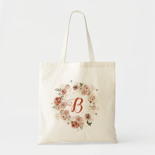 PixDezines H2 Fall Garden Flowers Bridal Shower To Tote Bag (Front)