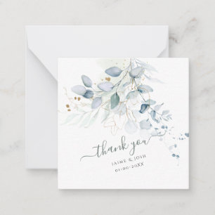 PixDezines H2 Faux Gold Blue Gum Eucalyptus Card