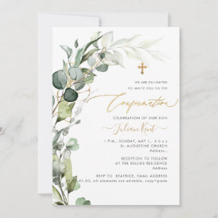 PixDezines H2 Greenery Gum Foliage Confirmation Invitation