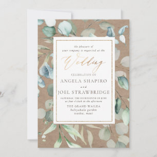 PixDezines H2 Greenery Rustic Eucalyptus   Invitation