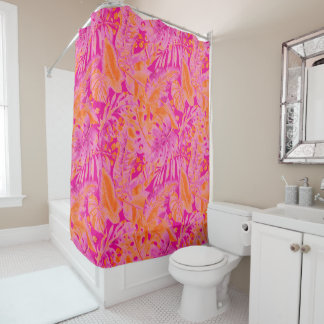 PixDezines H2 Hawaiian Jungle Greenery Shower Curtain