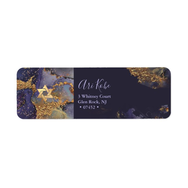 PixDezines H2 Modern Abstract Gold Accent Label (Front)