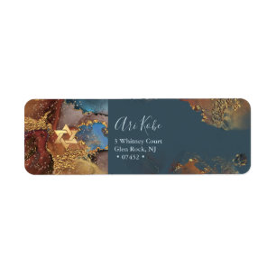 PixDezines H2 Modern Abstract Gold Accent Label