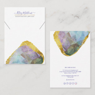 PixDezines H2 Quartz Crystal Ombre Blue Purple Bus Business Card