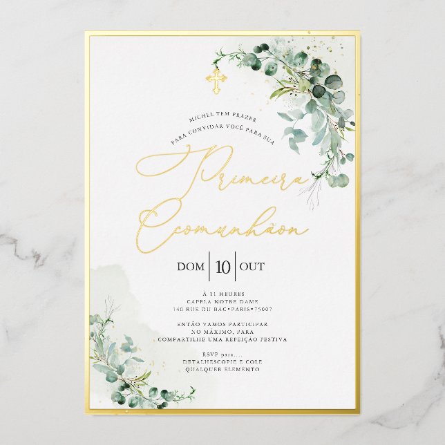 PixDezines H2 Rustic Eucalyptus Primeira Comunhão (Front)