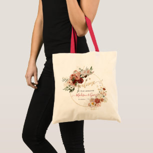 PixDezines H2 Rustic Fall Garden Flowers Welcome Tote Bag