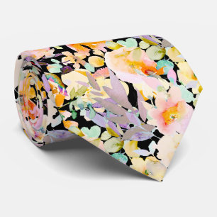 PixDezines H2 Spring Flowers Blush Mustard Tie