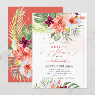 PixDezines H2 Tropical Paradise Bridal Shower Invitation