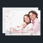PixDezines Hanukkah/Rose Gold Snowflakes Holiday Card<br><div class="desc">Pixdezines happy Hanukkah cards,  snowflakes in faux rose gold and silver and "Happy Holidays" in fun modern script font.  Removable marble background in grey with zazzle's filter we changed it to pink tone.  DIY  trim,  fonts,  and fonts' colours.

Copyright © 2008-2018 PixDezines™.  All rights reserved.</div>