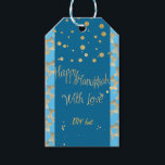 PixDezines Happy Hanukkah/Faux Gold/DIY colours Gift Tags<br><div class="desc">PixDezines Happy Hanukkah gift tags, dazzled with faux gold foil confetti and star of david. Click "customise it" button to edit images, rotate and add text / monogram. Have great fun in your own creation. This is what PixDezines is all about... give you some idea so you can run with...</div>