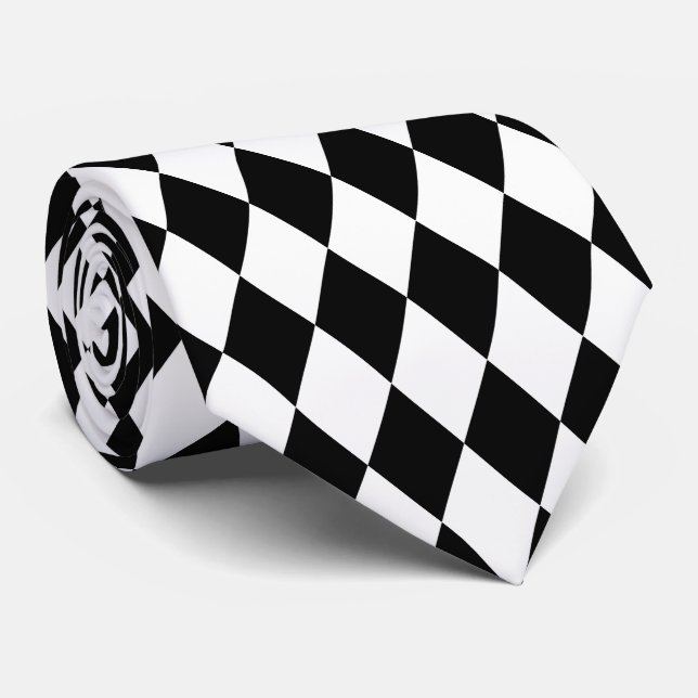 PixDezines harlequin DIY background colour Tie (Rolled)