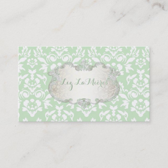 PixDezines haute coutour damask/DIY background Business Card (Front)