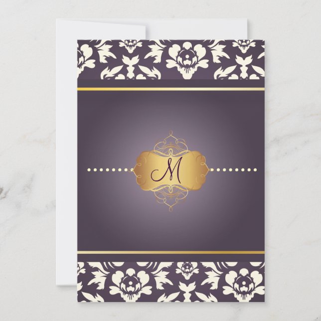 PixDezines Haute Couture Damask, Mother of Pearl Invitation (Front)