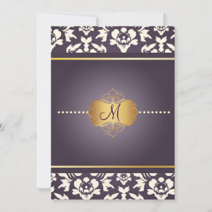 PixDezines Haute Couture Damask, Mother of Pearl Invitation