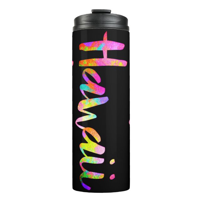 PixDezines HAWAII LAVA RAINBOW/DIY Background Thermal Tumbler (Front)