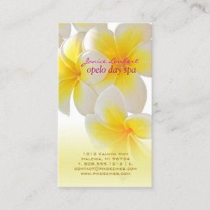 PixDezines Hawaii Plumeria Business Card