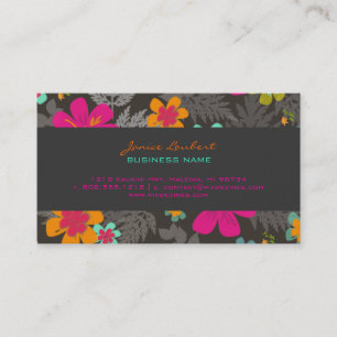 PixDezines Hawaiian Jungle/Custom Background Business Card