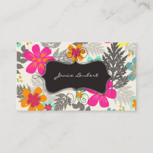 PixDezines Hawaiian Jungle/Custom Background color Business Card